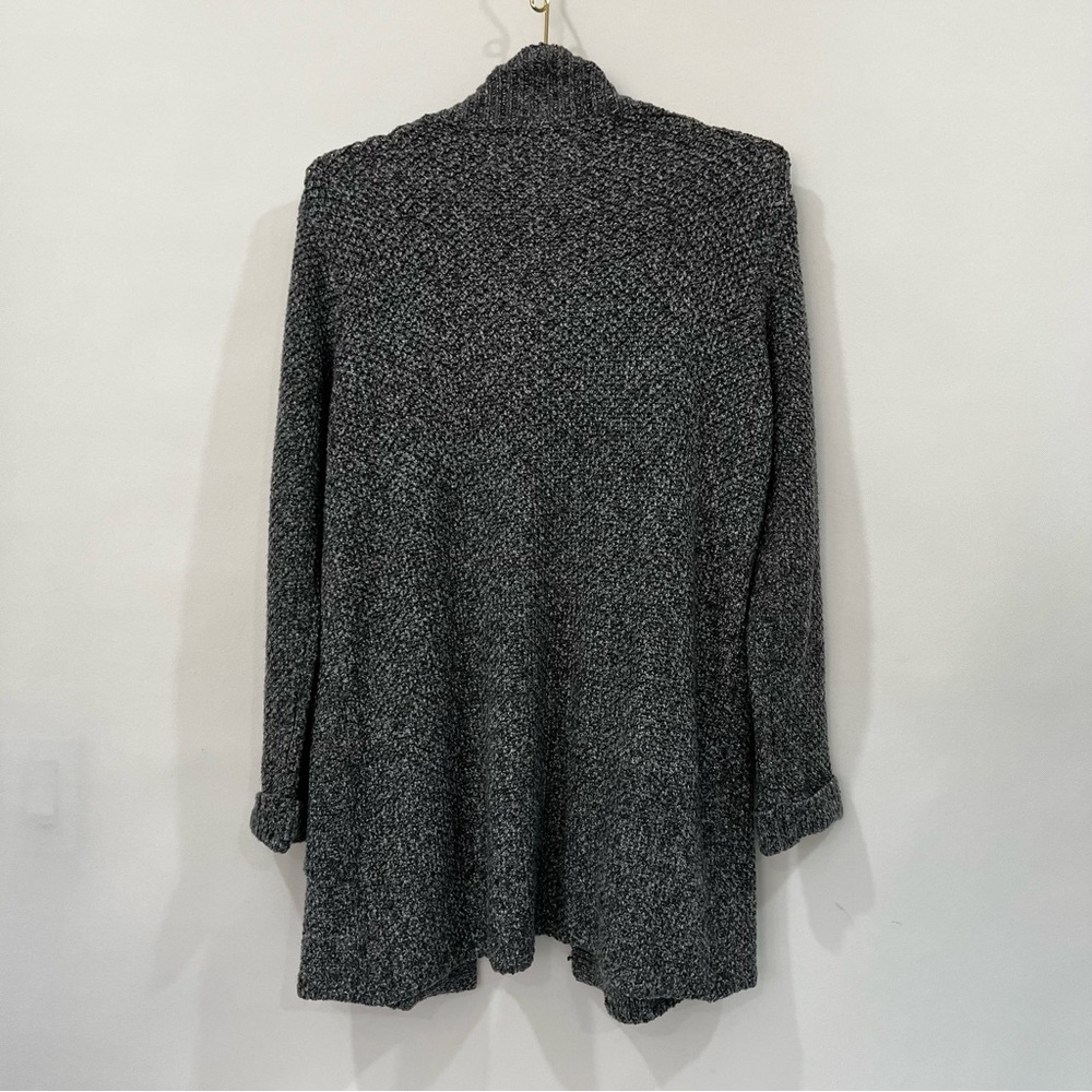BE COOL Cardigan Heathered Charcoal Gray Knit Size Medium Long Sleeve - Picture 4 of 7